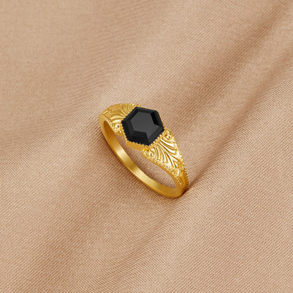 Phoenix Black Onyx-Tone Ring