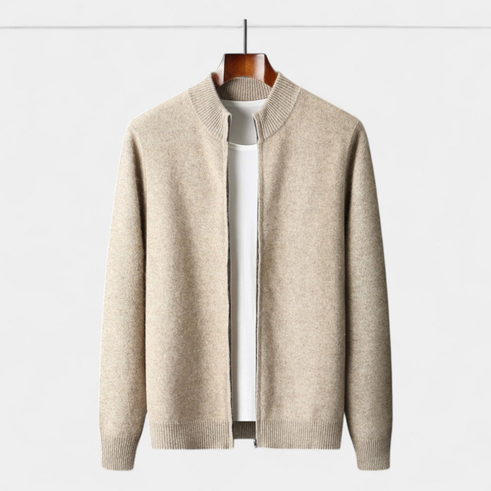 Men's Wool Knit Cardigan and Trouser Set – Relaxed Fit