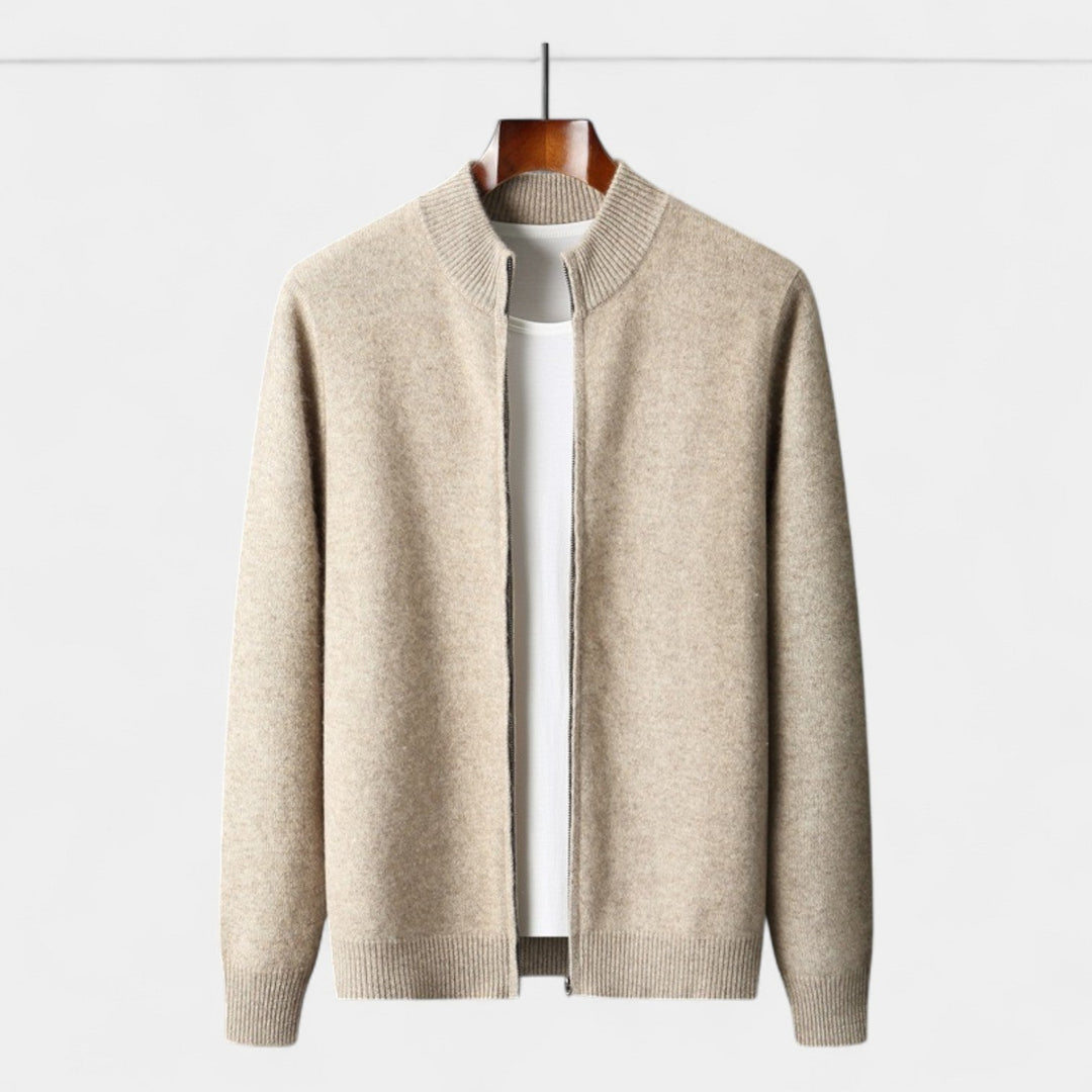 Men's Wool Knit Cardigan and Trouser Set – Relaxed Fit
