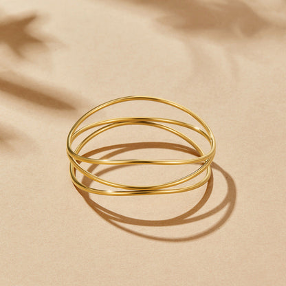 Sabrina Gold-Tone Layered Bangle
