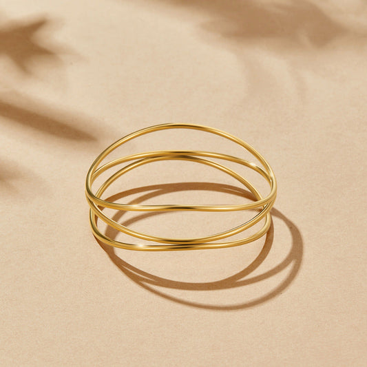 Sabrina Gold-Tone Layered Bangle