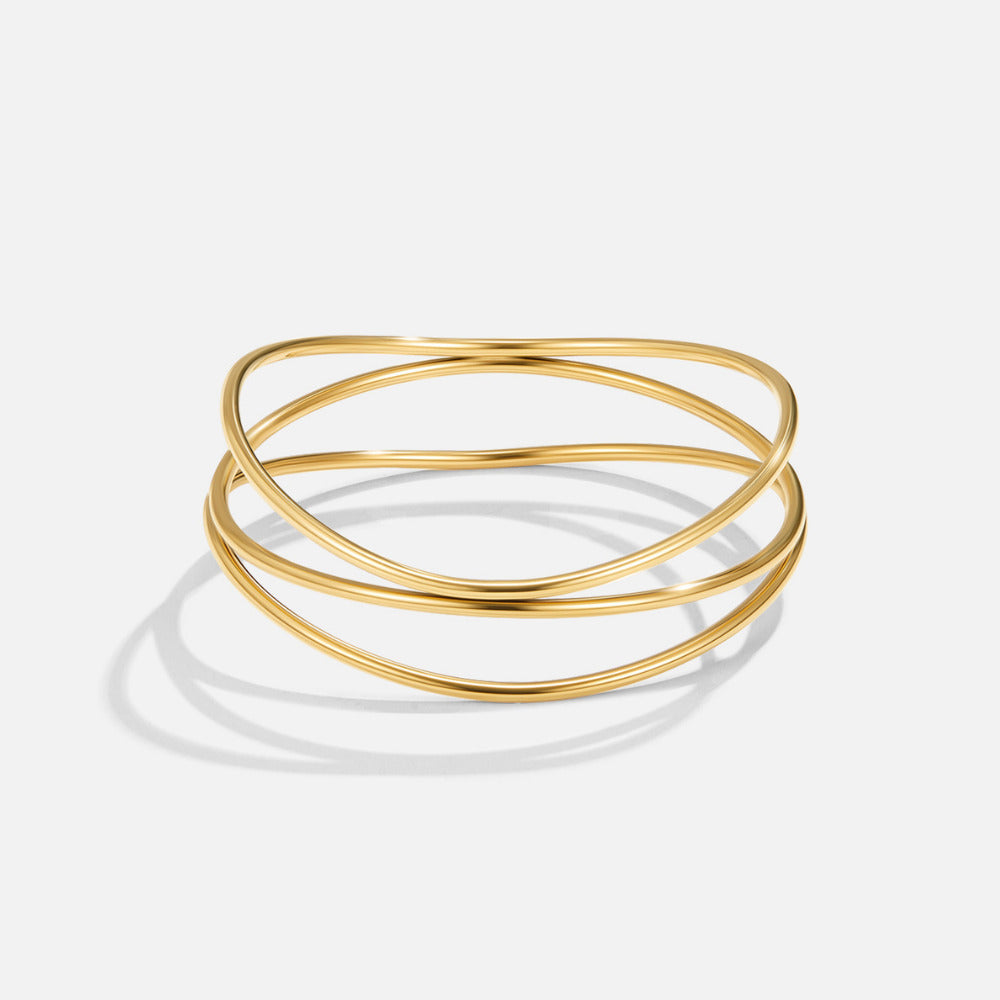 Sabrina Gold-Tone Layered Bangle