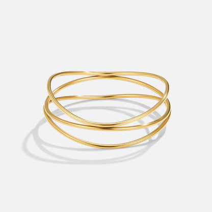 Sabrina Gold-Tone Layered Bangle