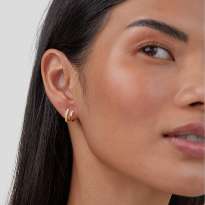 Gold-Tone Crystal Claw Earrings