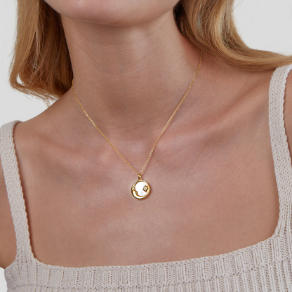 Moon and Star Necklace