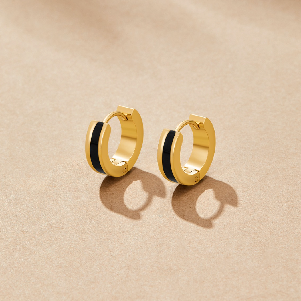 Leigh Black Hoops