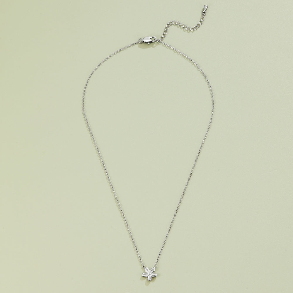 Silver-Tone Blossom Pendant Necklace