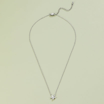 Silver-Tone Blossom Pendant Necklace