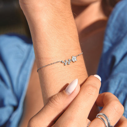 Silver-Tone Crystal Vine Bracelet