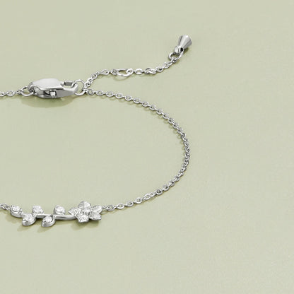 Silver-Tone Crystal Vine Bracelet