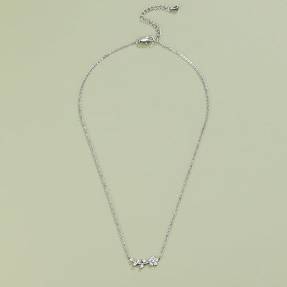 Silver-Tone Crystal Vine Necklace