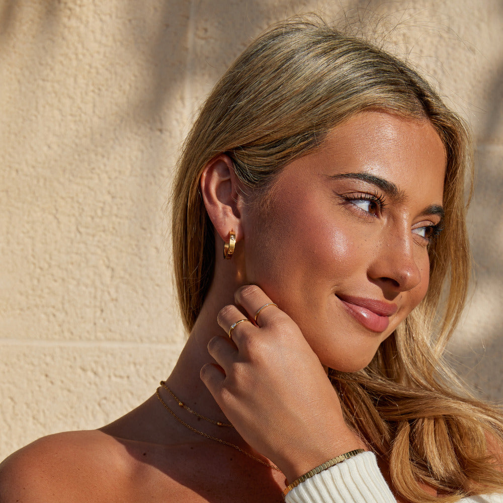 Small Love Hoop Earrings