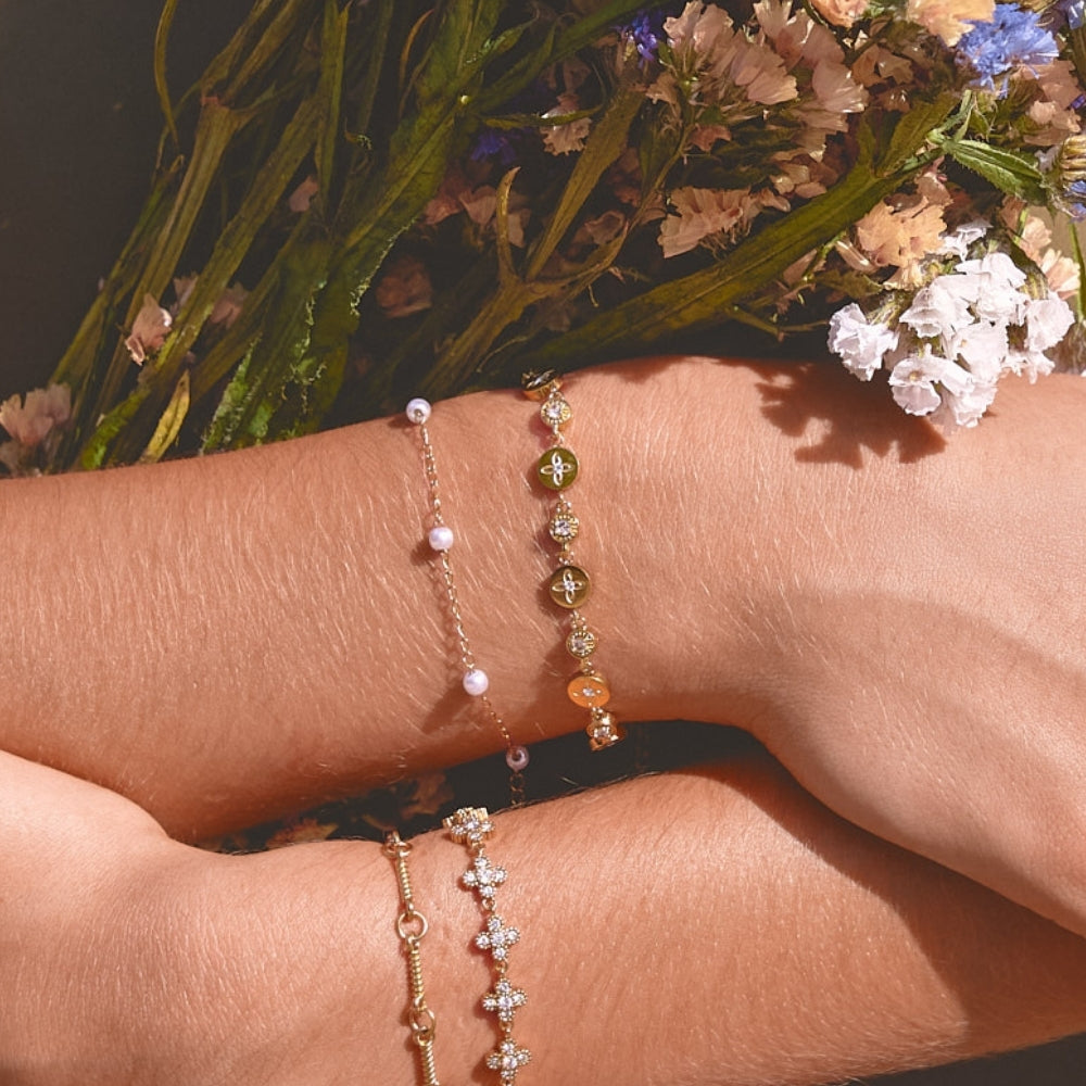 Spring Bloom Gold-Tone Bracelet