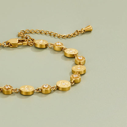Spring Bloom Gold-Tone Bracelet