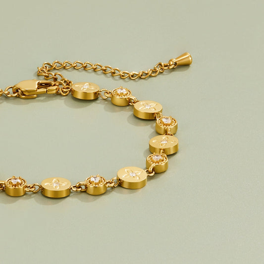 Spring Bloom Gold-Tone Bracelet