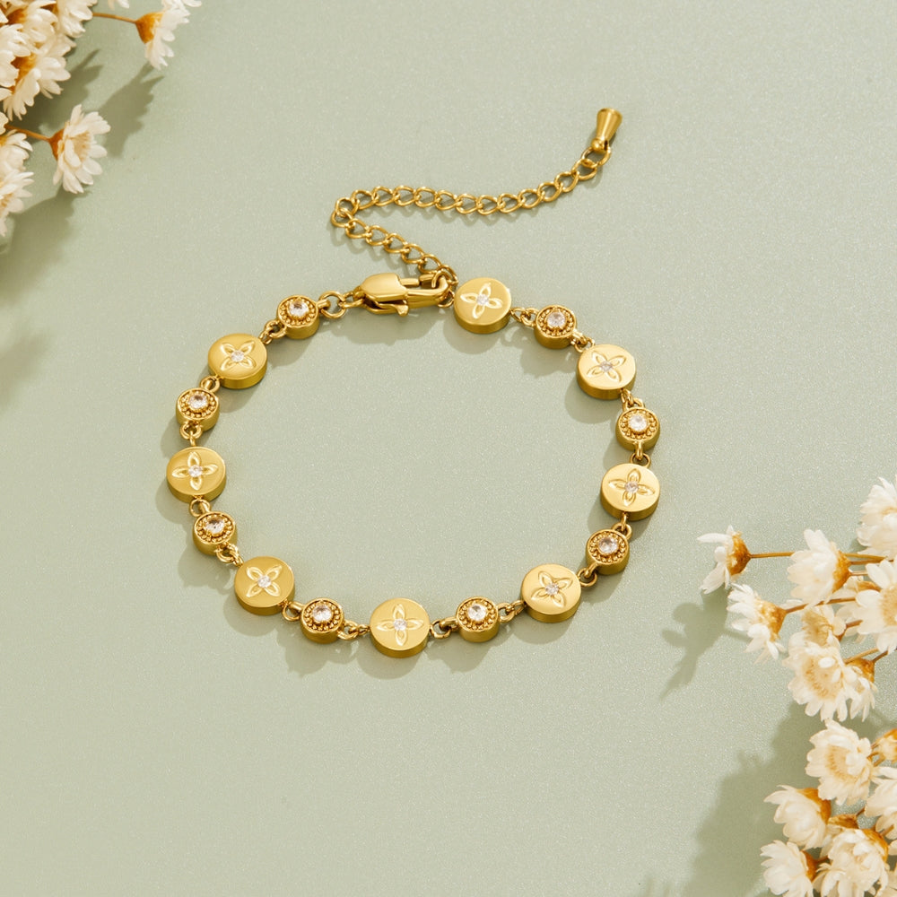 Spring Bloom Gold-Tone Bracelet