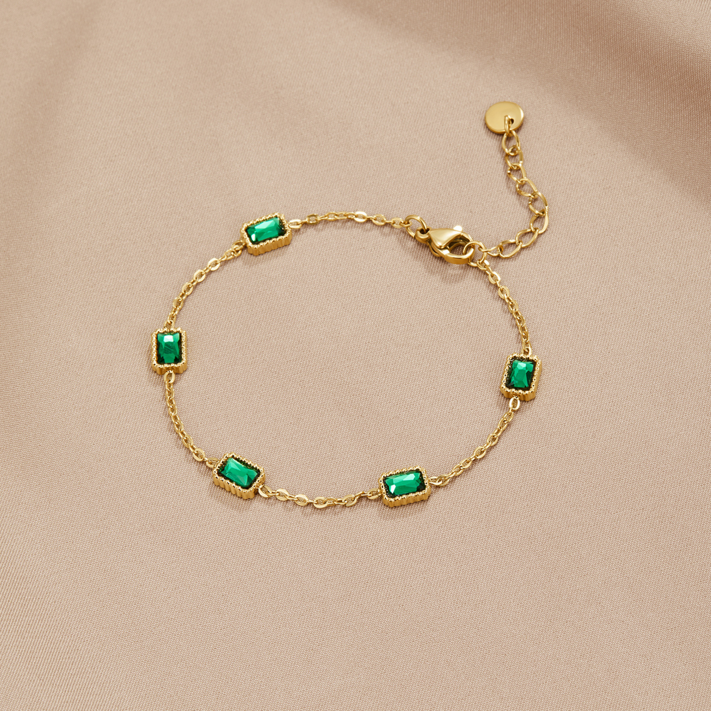 Trinity Emerald Green Bracelet