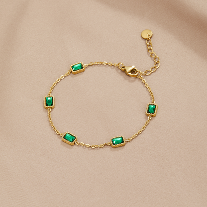 Trinity Emerald Green Bracelet