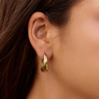 Valentina Gold-Tone Hoop Earrings
