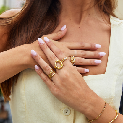 Vina Molten Gold-Tone Ring
