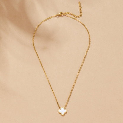 White Clover Pendant Necklace