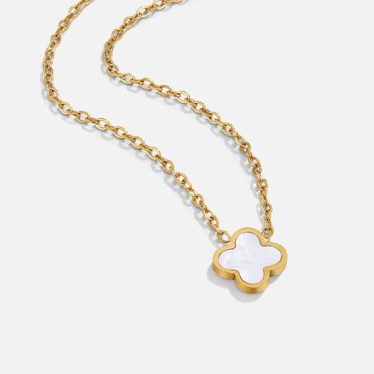 White Clover Pendant Necklace