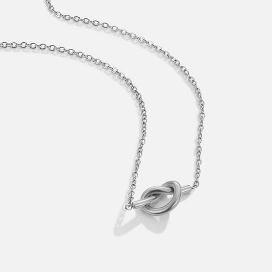 Adela Knot Silver-Tone Necklace