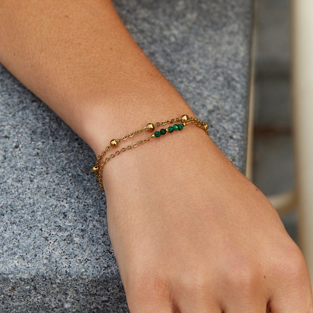 Alfa Green Bead Bracelet