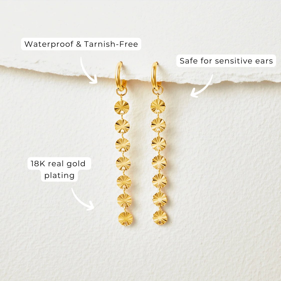 Amari Gold-Tone Disc Earrings