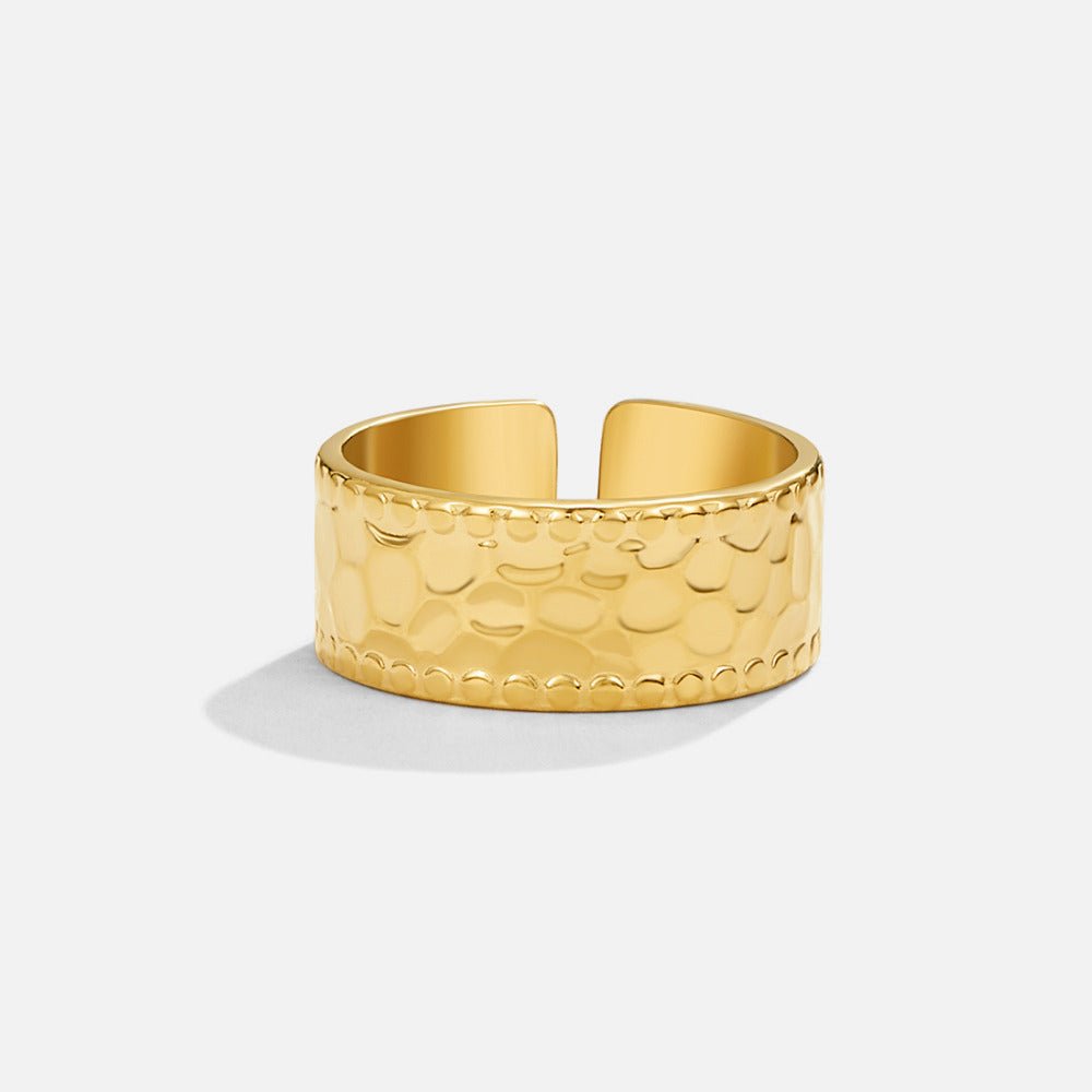 Amaya Gold-Tone Hammered Ring