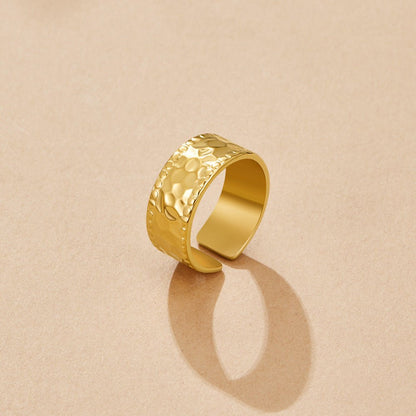 Amaya Gold-Tone Hammered Ring