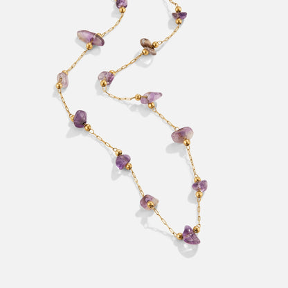 Amethyst Purple Bead Necklace