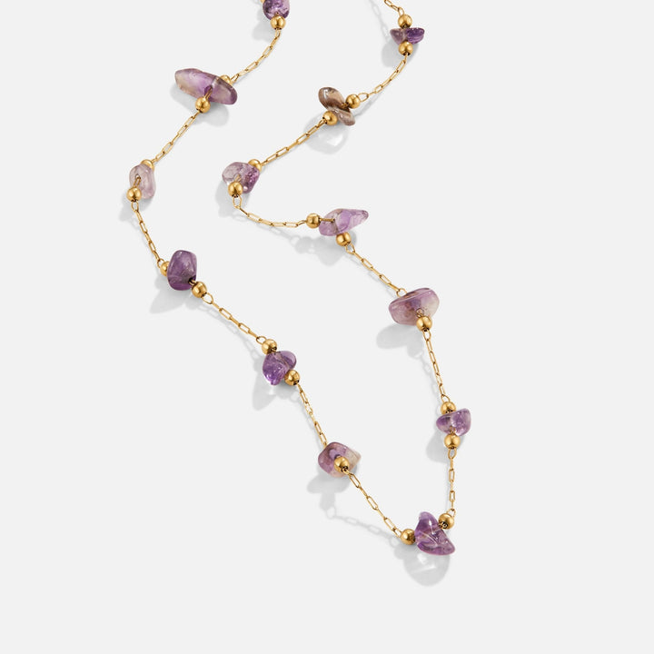 Amethyst Purple Bead Necklace