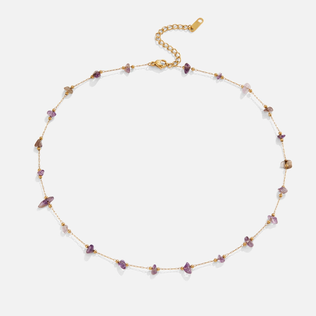 Amethyst Purple Bead Necklace