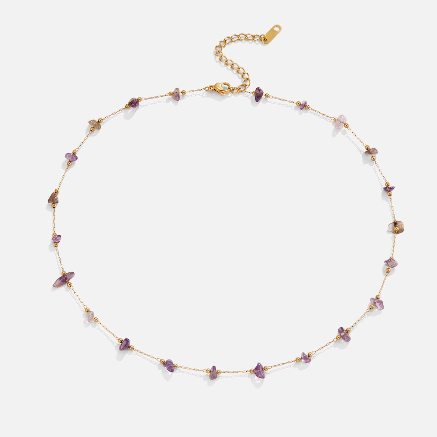 Amethyst Purple Bead Necklace