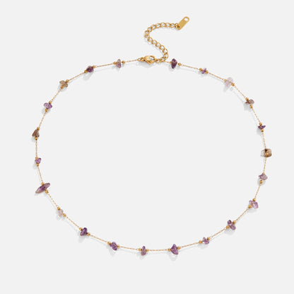 Amethyst Purple Bead Necklace