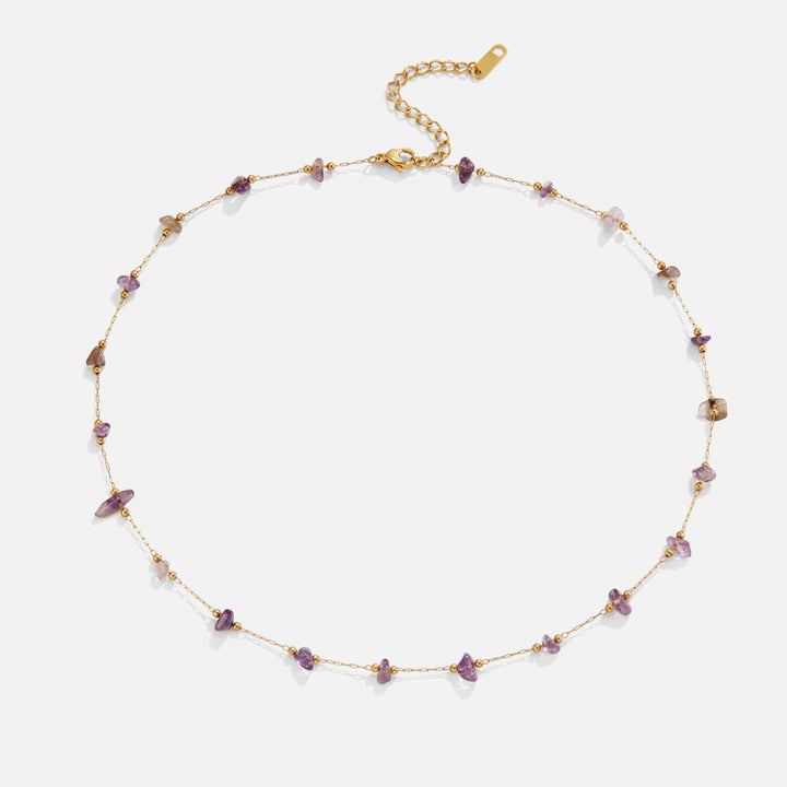 Amethyst Purple Bead Necklace