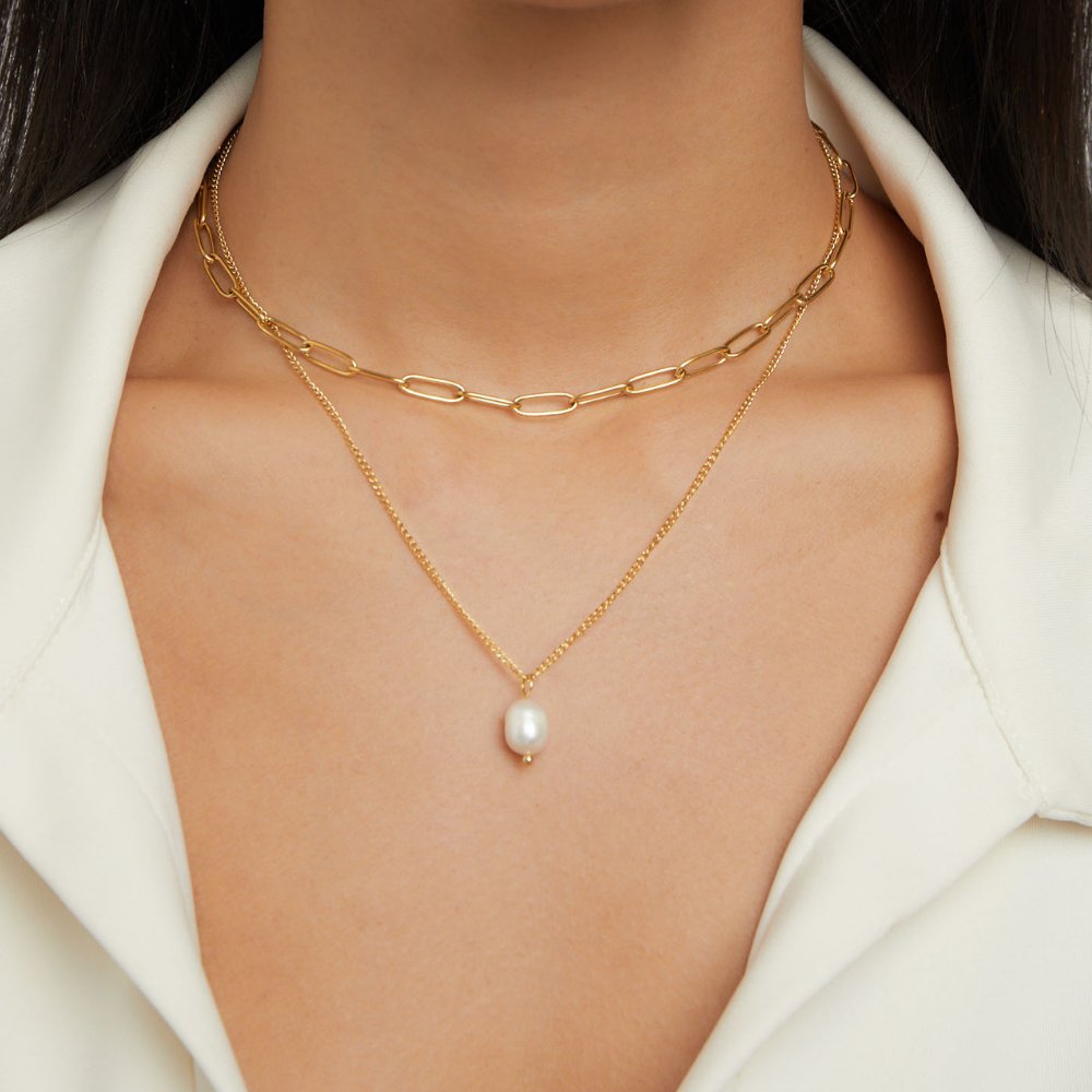 Angela Pearl Gold-Tone Necklace