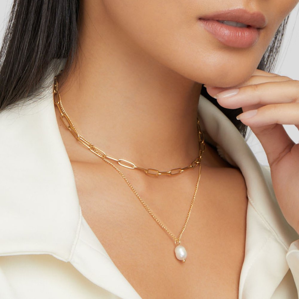 Angela Pearl Gold-Tone Necklace