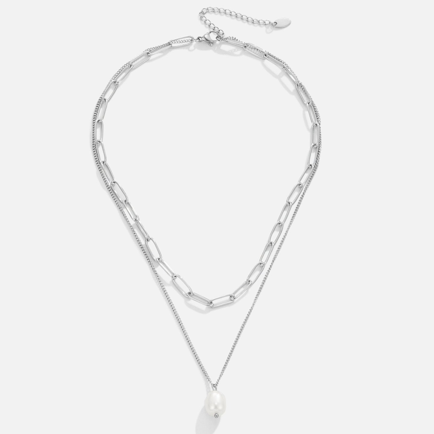 Angela Pearl Silver-Tone Necklace