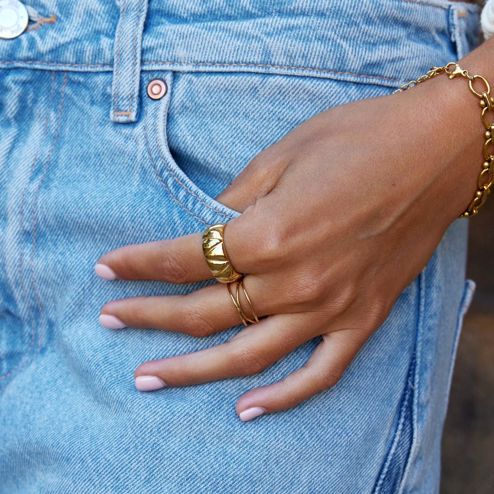 Anika Chunky Gold-Tone Ring