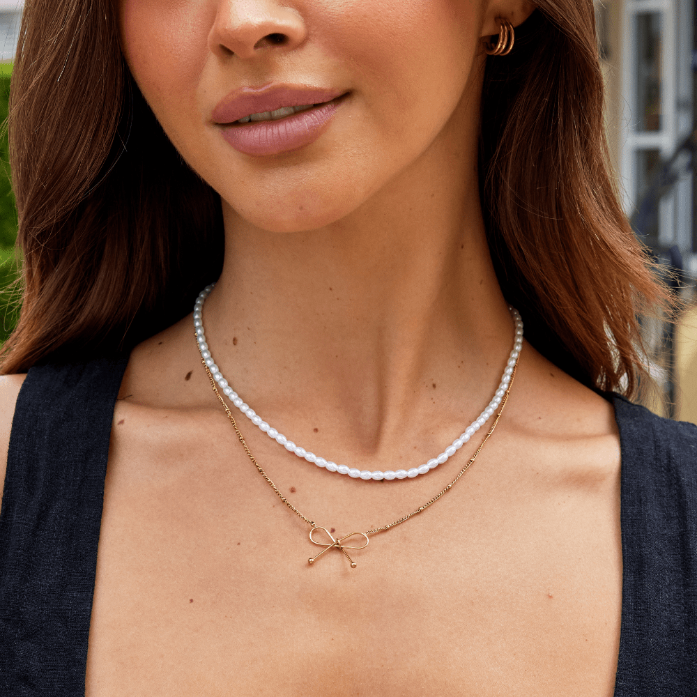 Anika Gold-Tone Bow Necklace