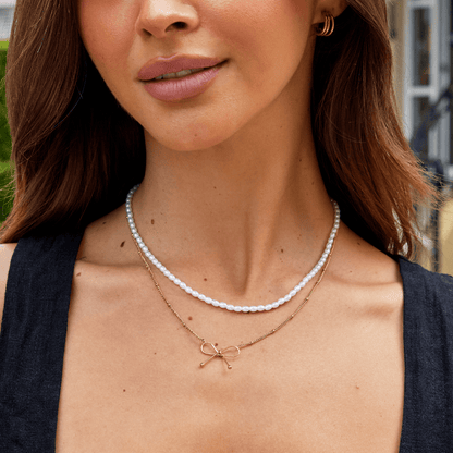 Anika Gold-Tone Bow Necklace
