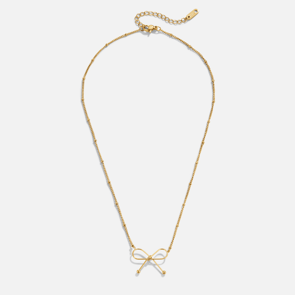 Anika Gold-Tone Bow Necklace