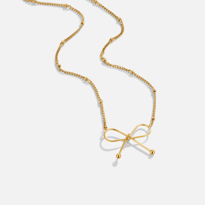 Anika Gold-Tone Bow Necklace