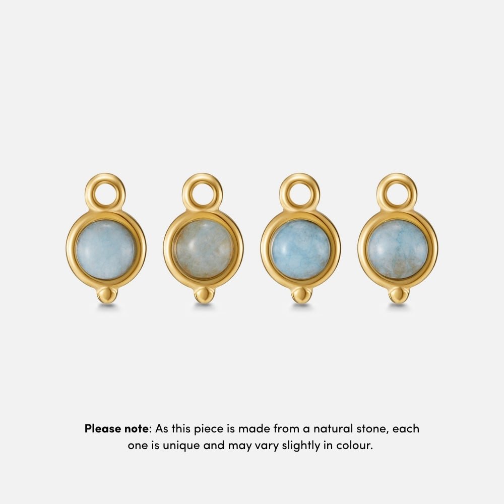 Aquamarine Blue Gold-Tone Necklace
