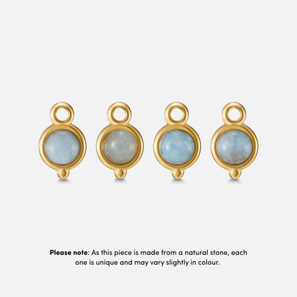 Aquamarine Blue Gold-Tone Necklace