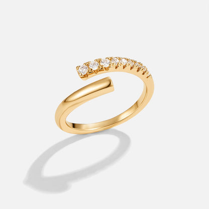 Arya Gold-Tone Crystal Wrap Ring