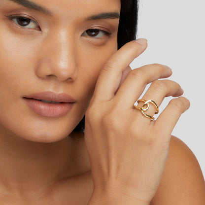 Astrid Gold-Tone Band Ring