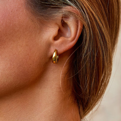 Audrey Gold-Tone Hoop Earrings